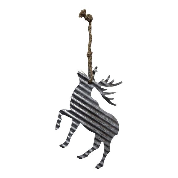 Special T Imports Reindeer Angels Star Tree Snowflakes Metal Ornaments Set of 8 - Picture 2 of 12